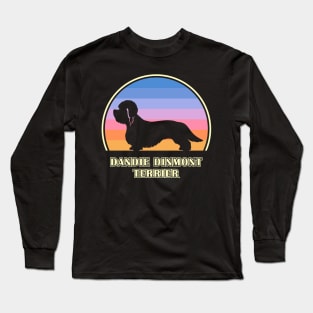 Dandie Dinmont Terrier Vintage Sunset Dog Long Sleeve T-Shirt